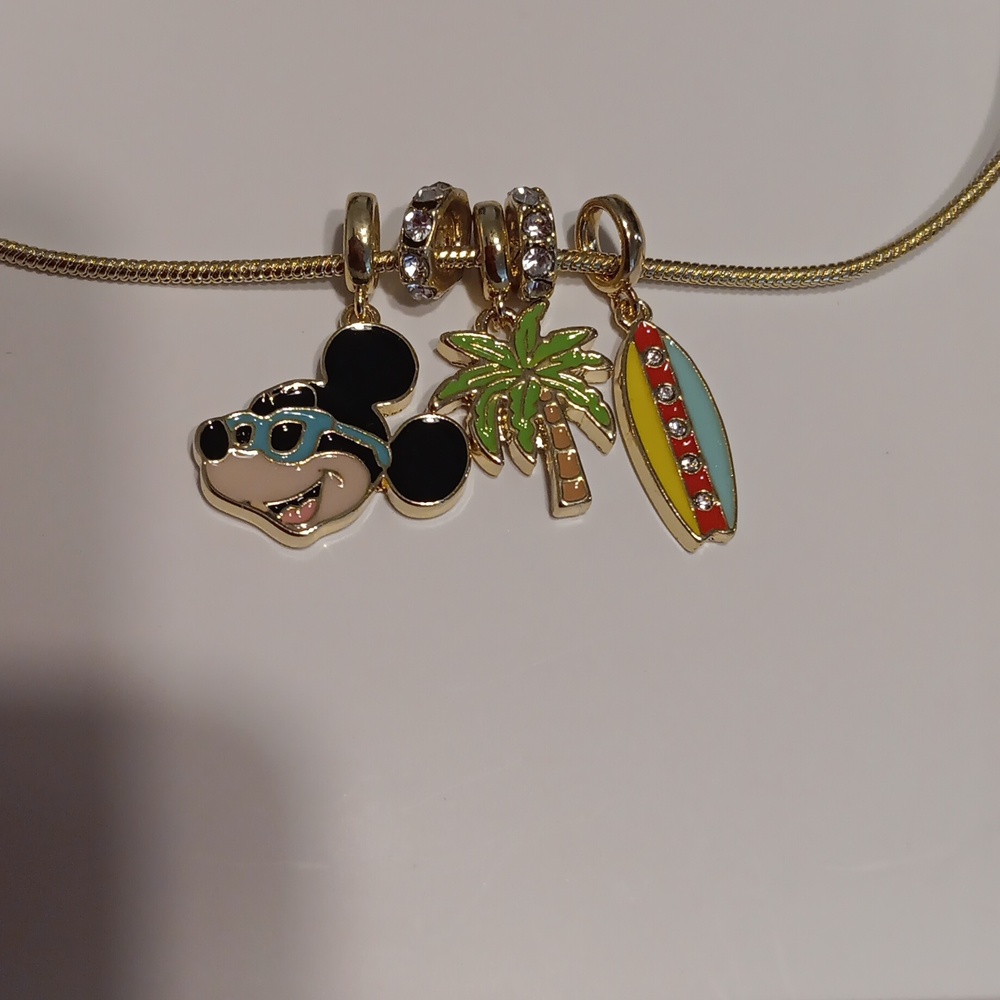Disney Mickey Summer Charm Necklace NWT - Picture 2 of 5